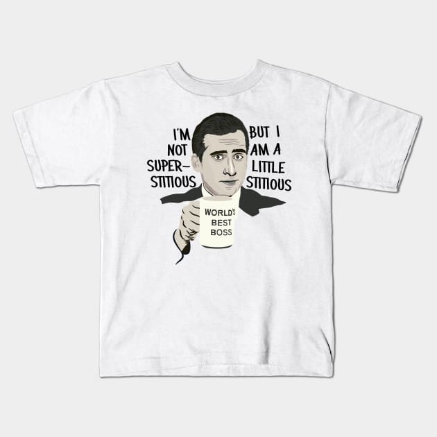 Michael Scott - The Office Art Quote Kids T-Shirt by Phil Shelly Creative